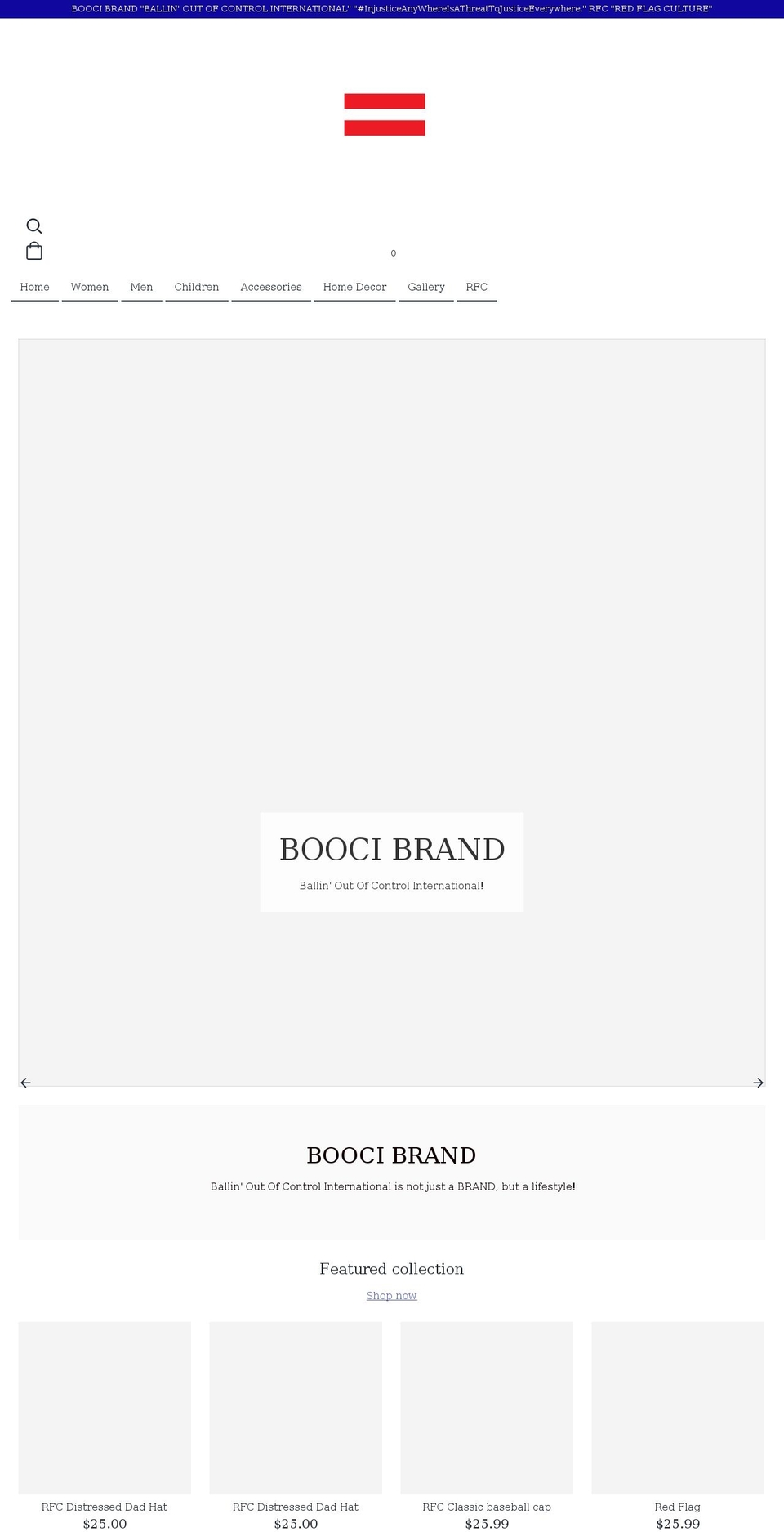 boocibrand.com shopify website screenshot