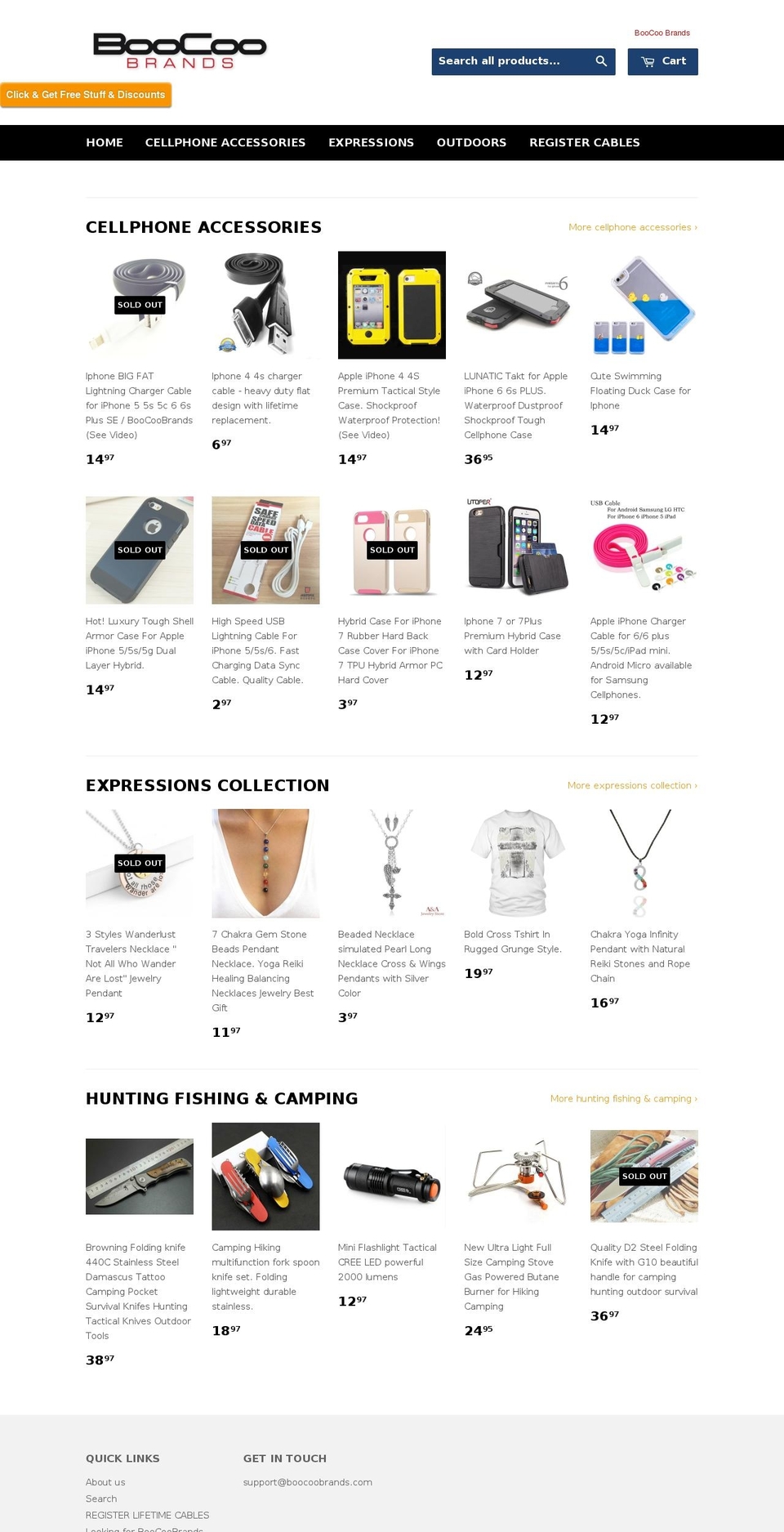 boocoobrands.com shopify website screenshot