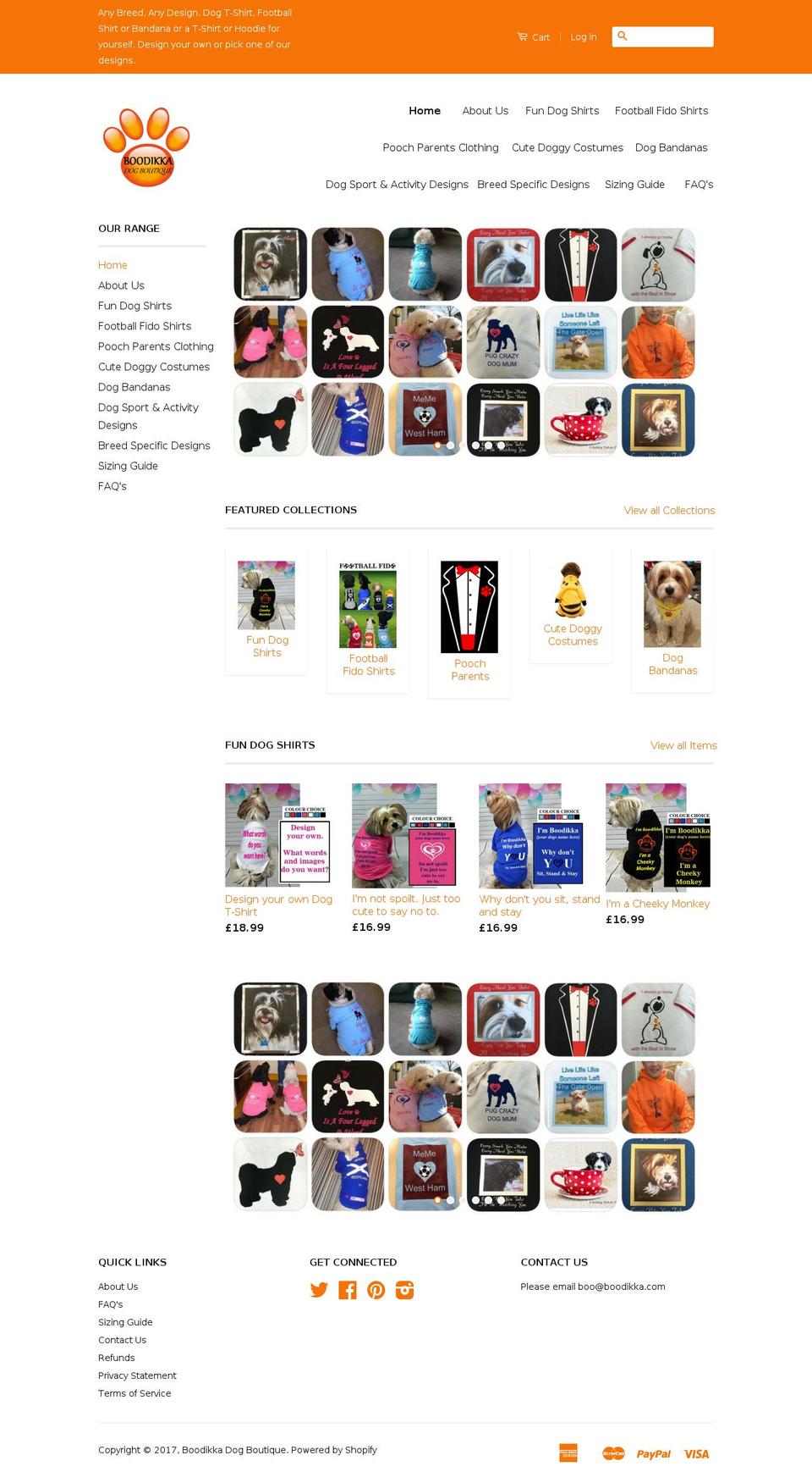 boodikka.com shopify website screenshot