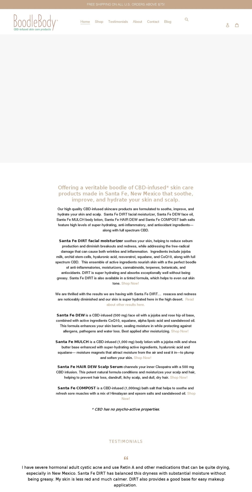 boodlebody.com shopify website screenshot