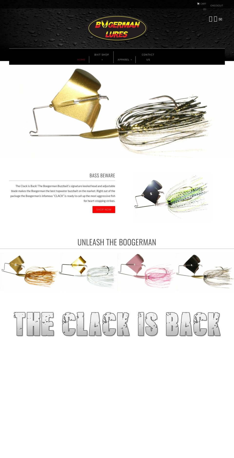 boogermanbaits.com shopify website screenshot
