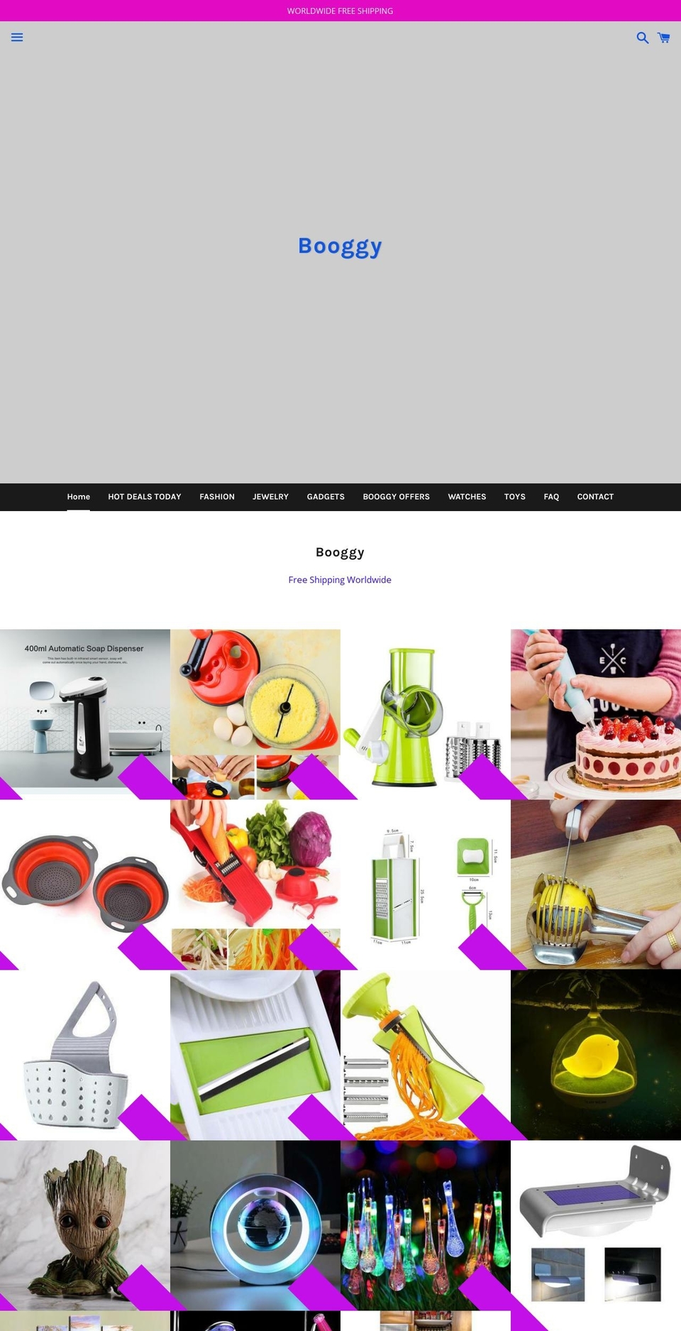 booggy.com — Shopify storefront screenshot