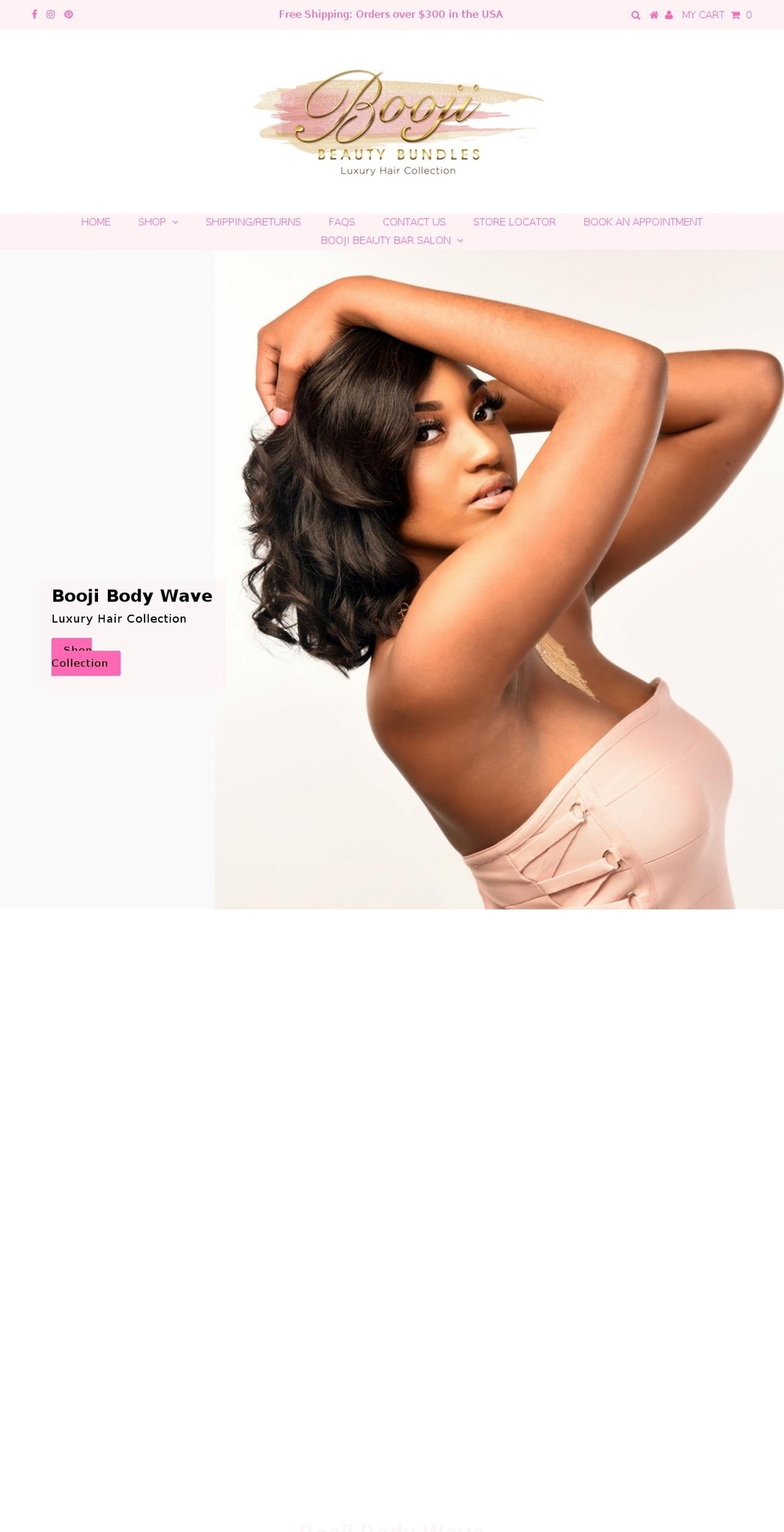 boojibeauty.com — Shopify storefront screenshot