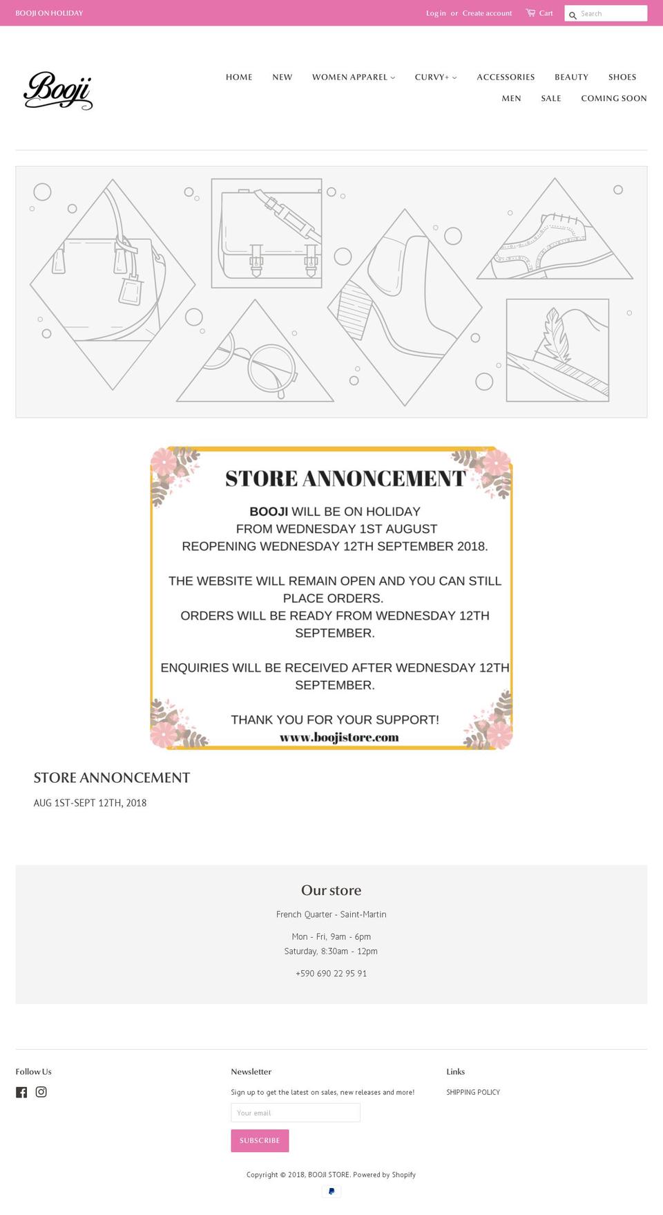 boojistore.com — Shopify storefront screenshot