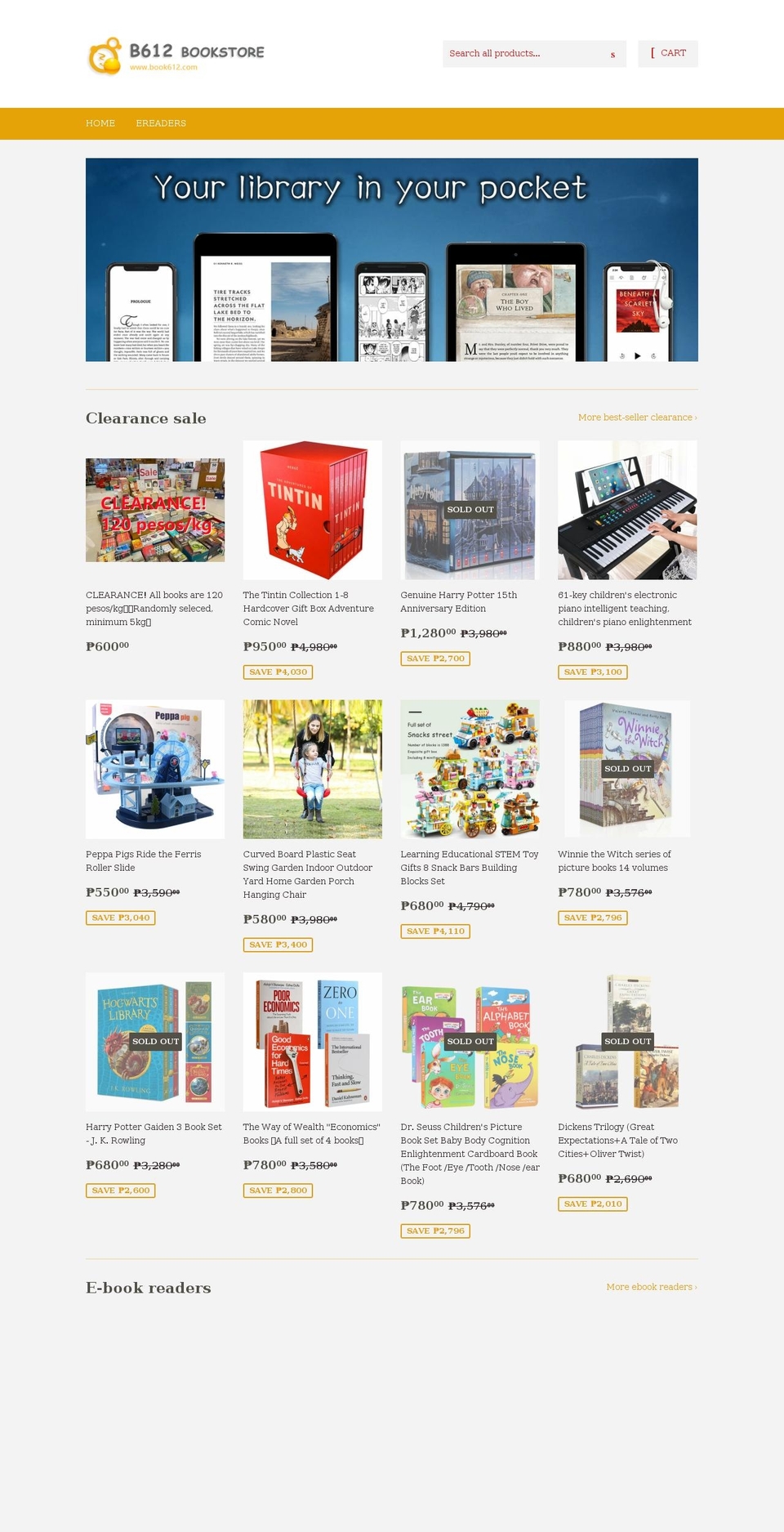 book612.com shopify website screenshot