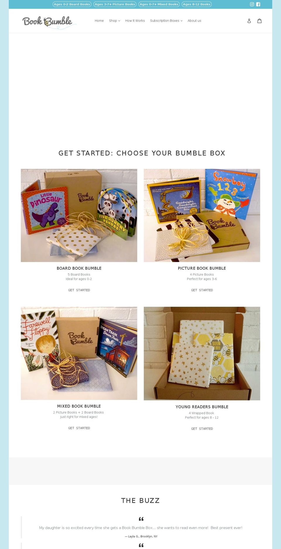 bookbumble.com shopify website screenshot