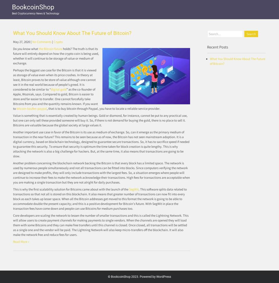 bookcoinshop.com — Shopify storefront screenshot