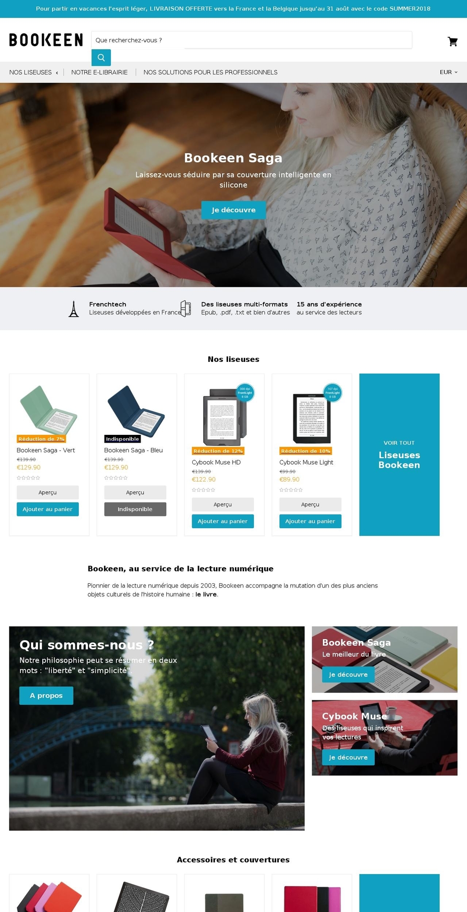 bookeen.com — Shopify storefront screenshot