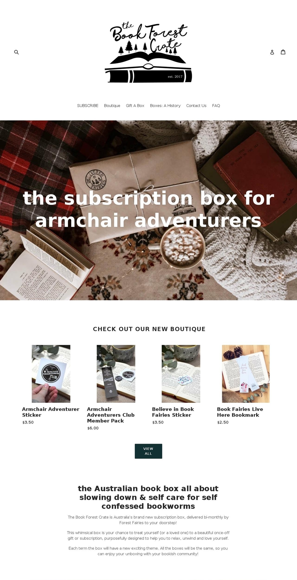 bookforestcrate.com shopify website screenshot