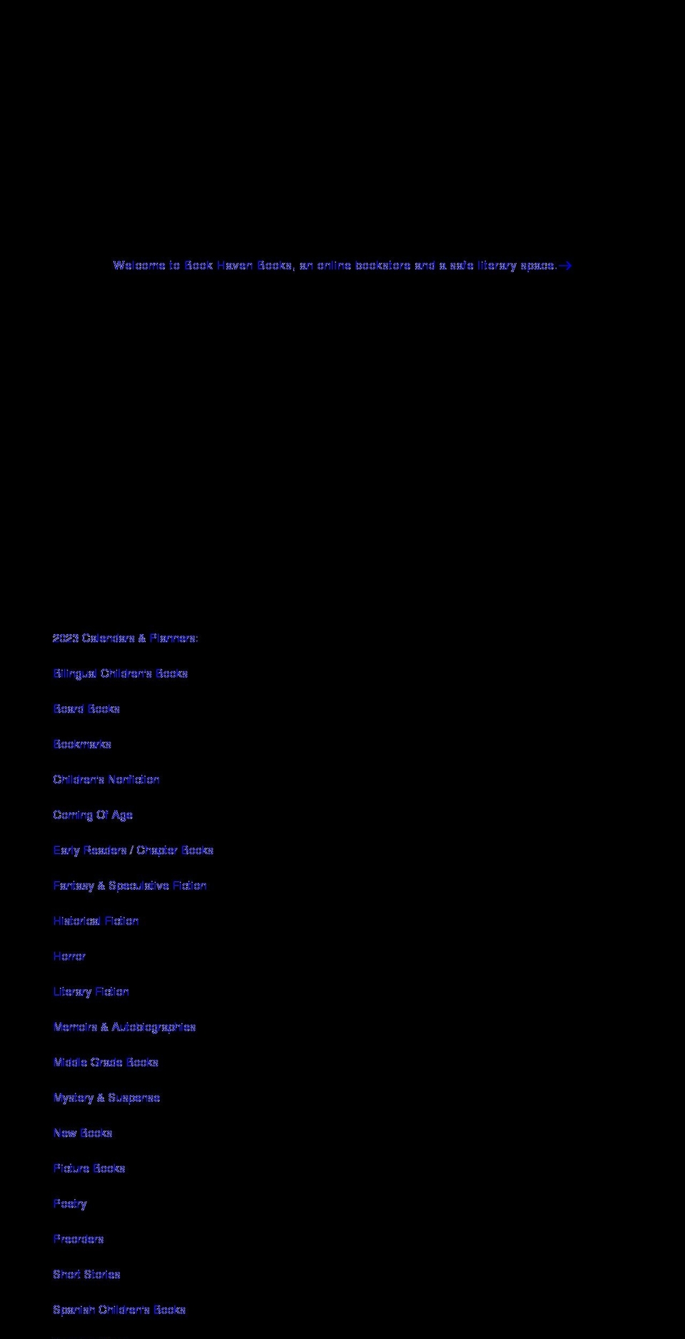 bookhavenbooks.com shopify website screenshot