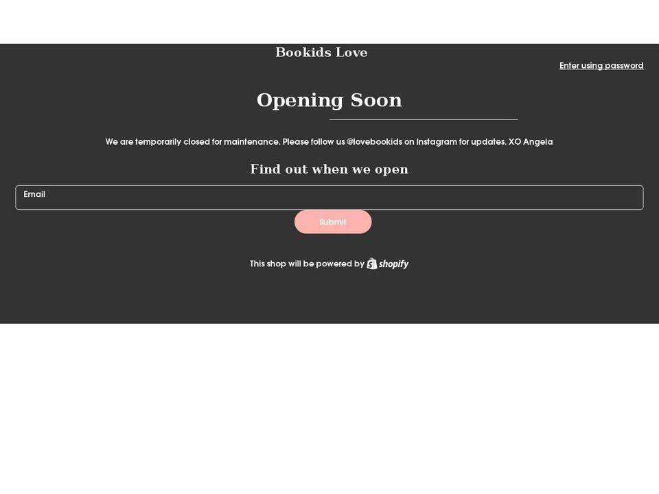 bookidslove.com shopify website screenshot