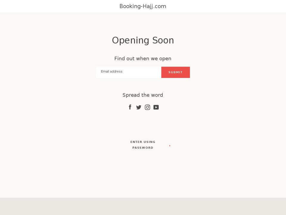 booking-hajj.com — Shopify storefront screenshot