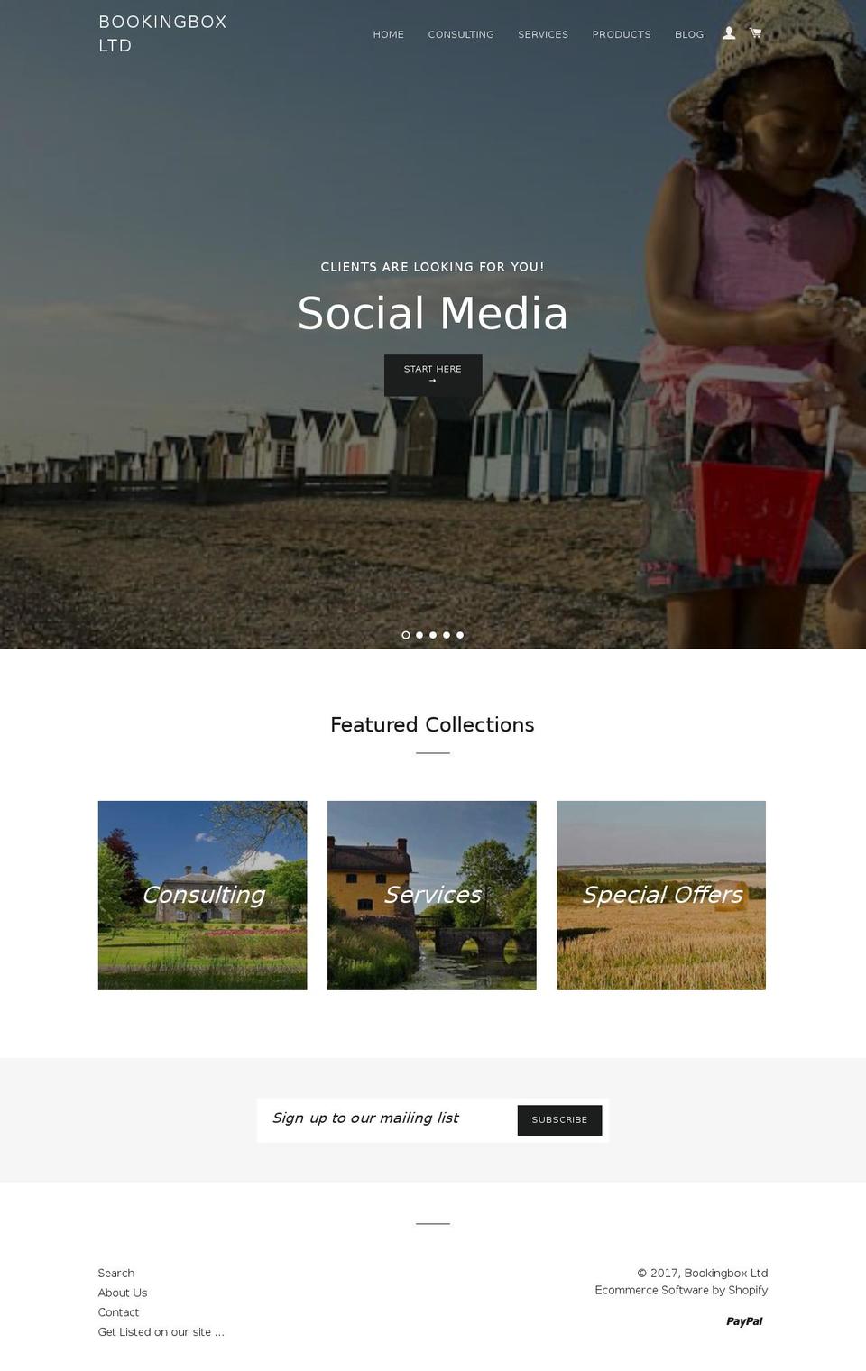 bookingbox.com shopify website screenshot