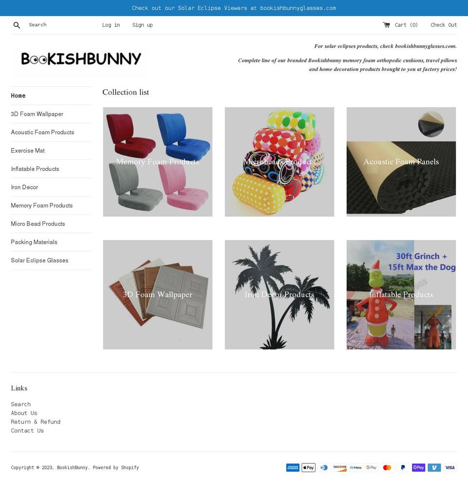 bookishbunny.com shopify website screenshot
