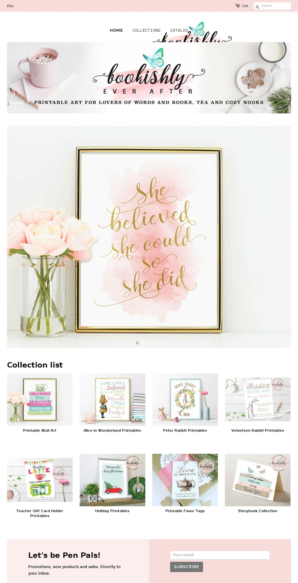 bookishlyeverafter.com shopify website screenshot