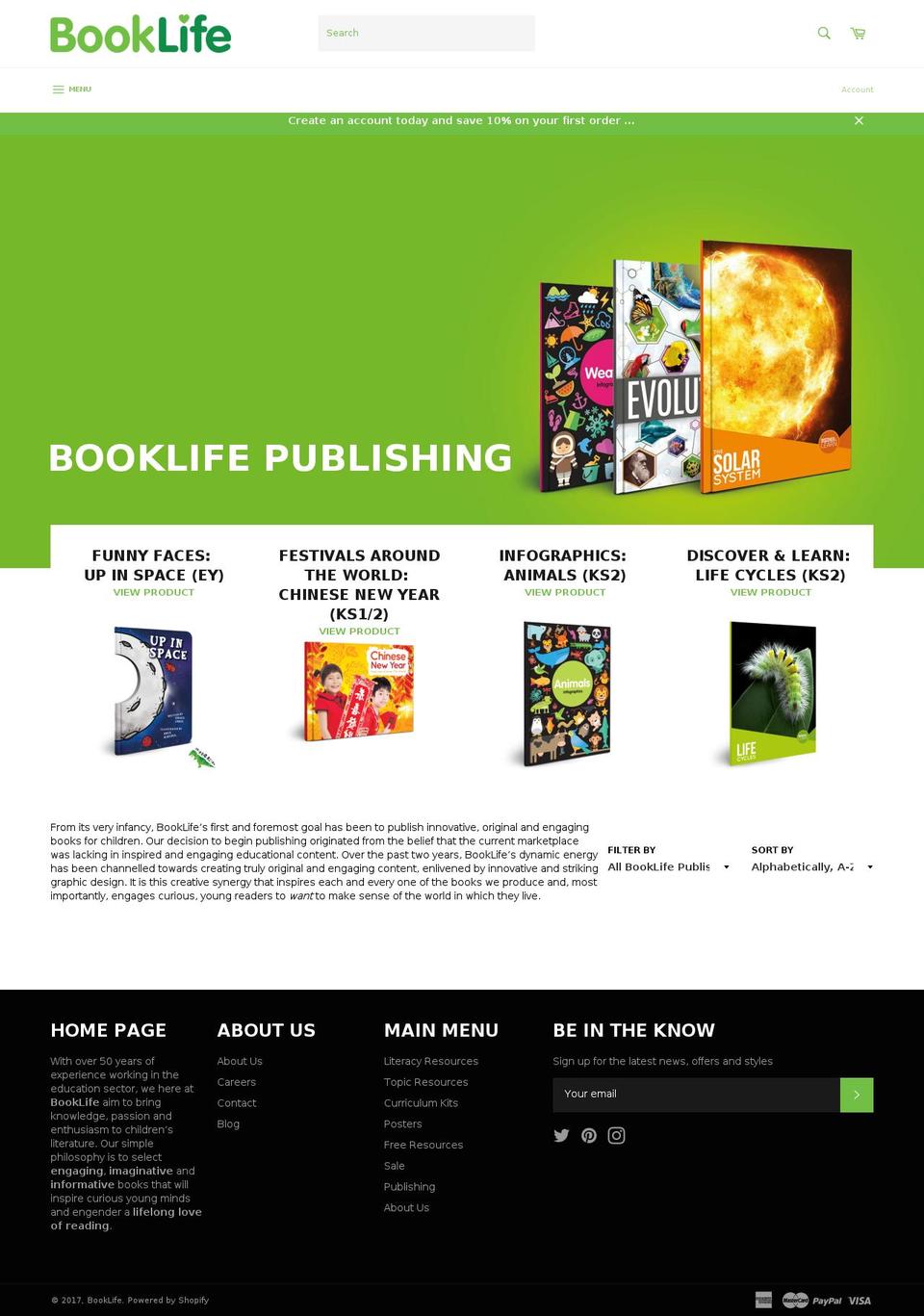 booklife-publishing.com shopify website screenshot