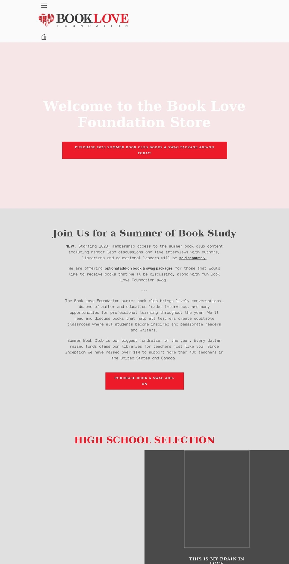 booklovefoundation.shop shopify website screenshot