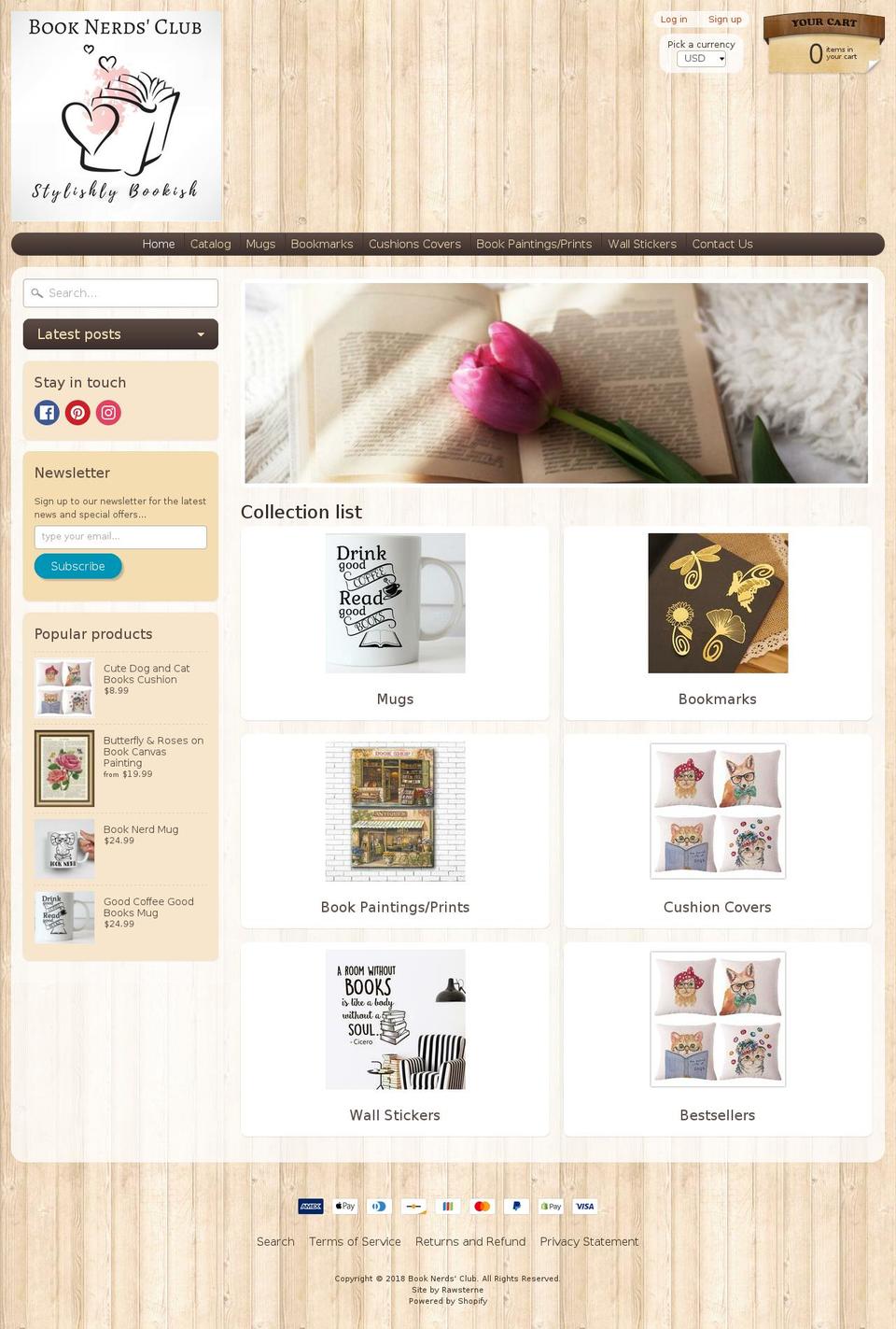 booknerdsclub.com — Shopify storefront screenshot