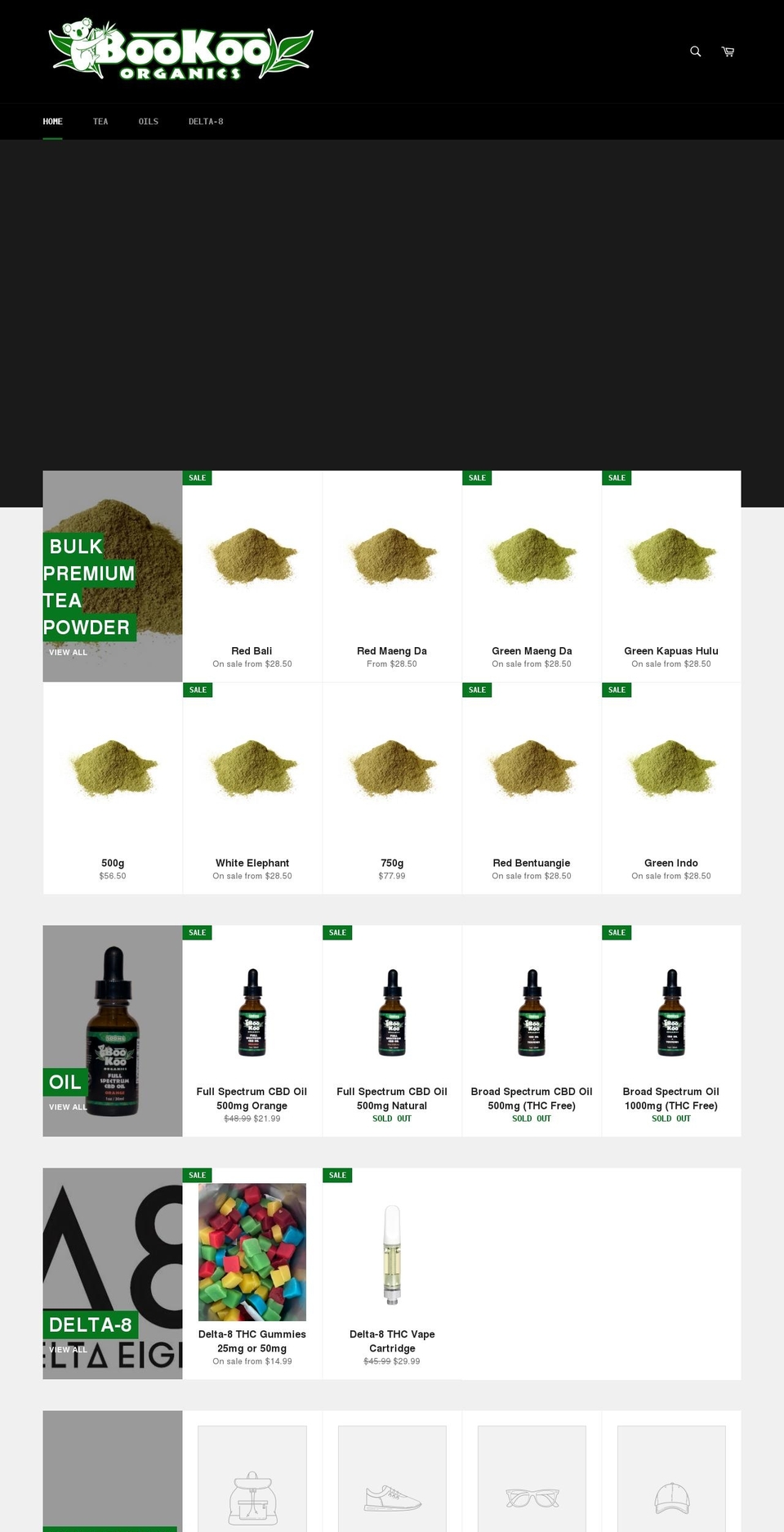 bookoo-organics.com — Shopify storefront screenshot