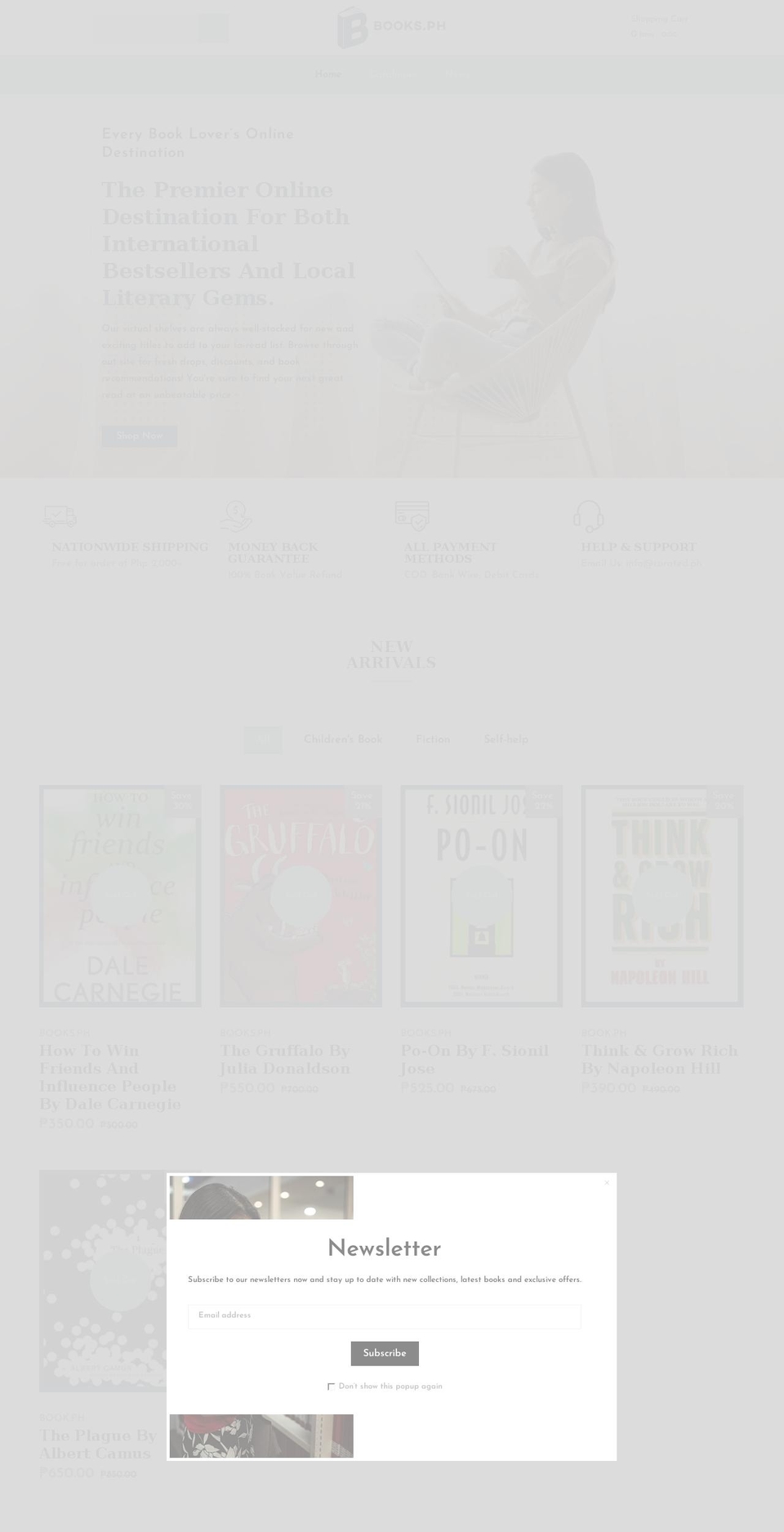 books.ph shopify website screenshot