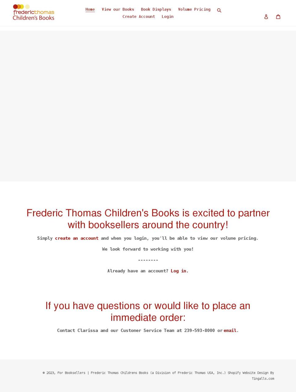 booksellers-fredericthomaschildrensbooks.com shopify website screenshot