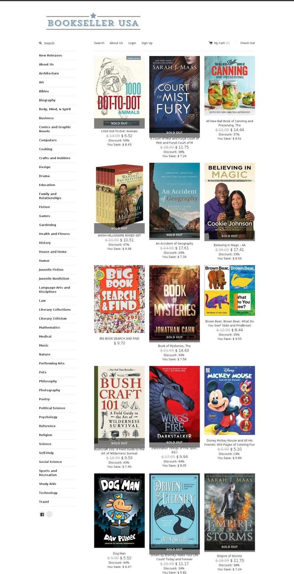 booksellerusa.com shopify website screenshot