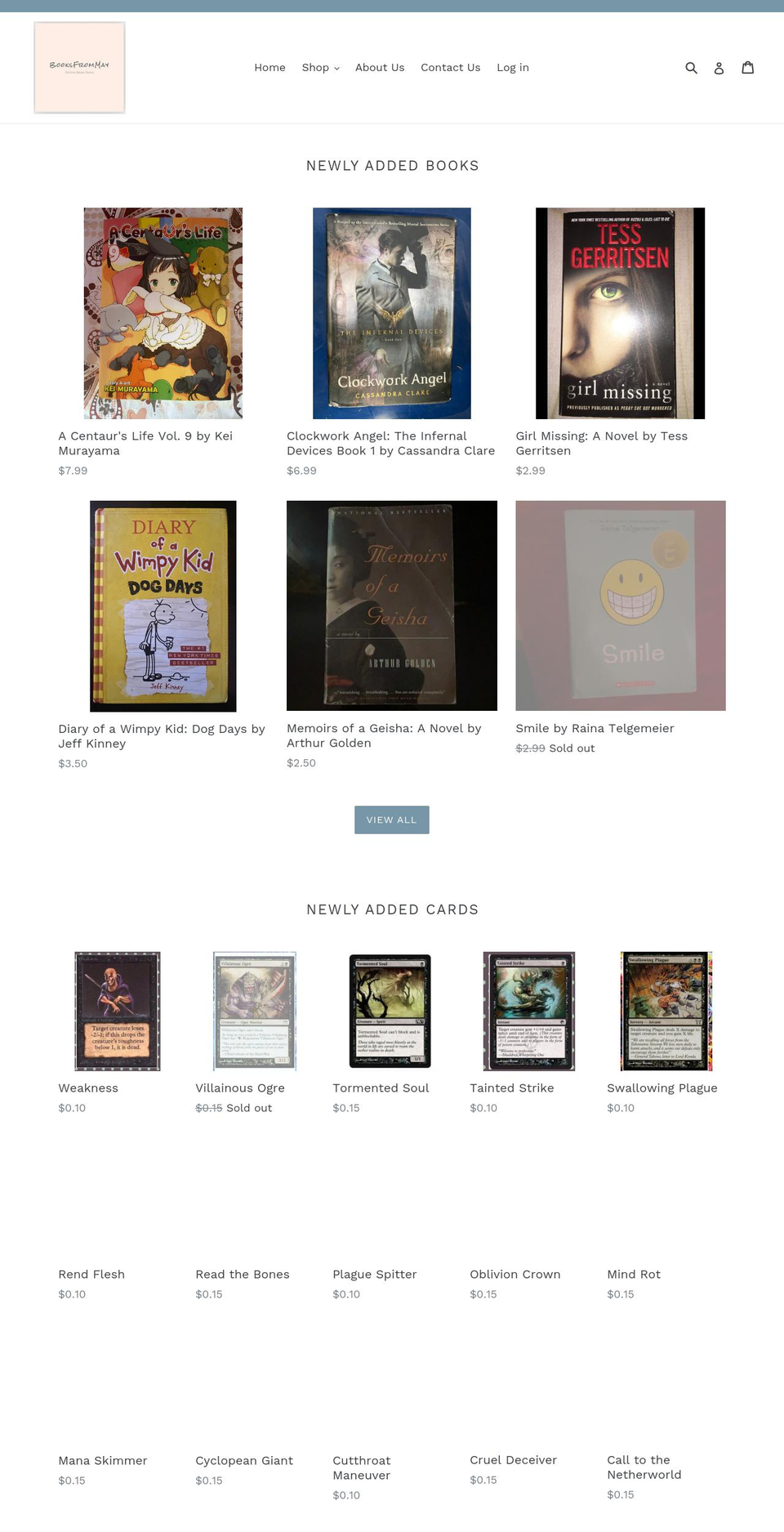 booksfrommay.com shopify website screenshot