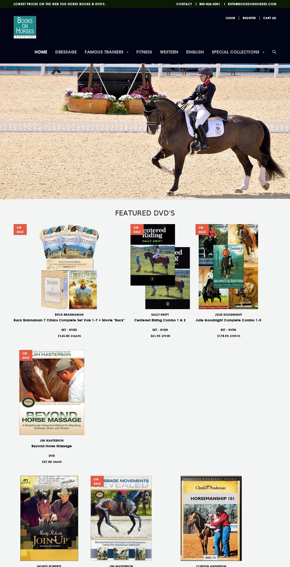 booksonhorses.com shopify website screenshot