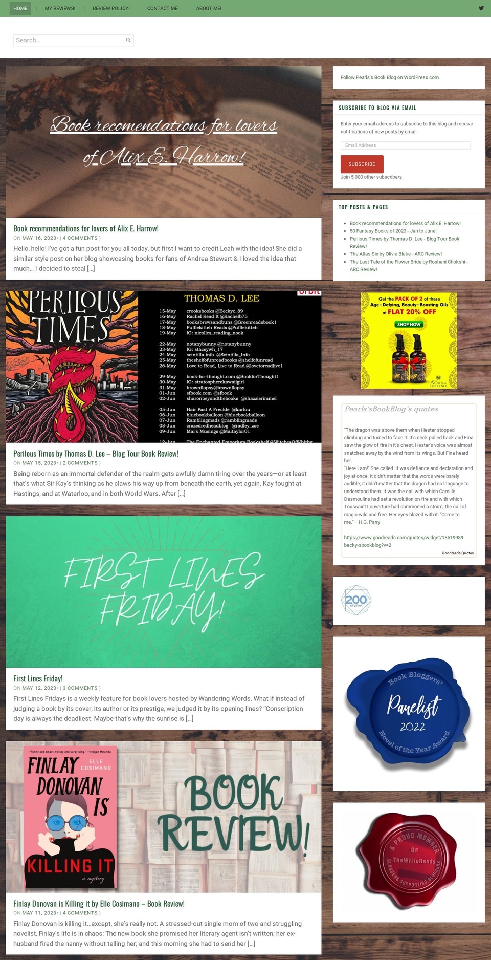 bookspearls.com shopify website screenshot