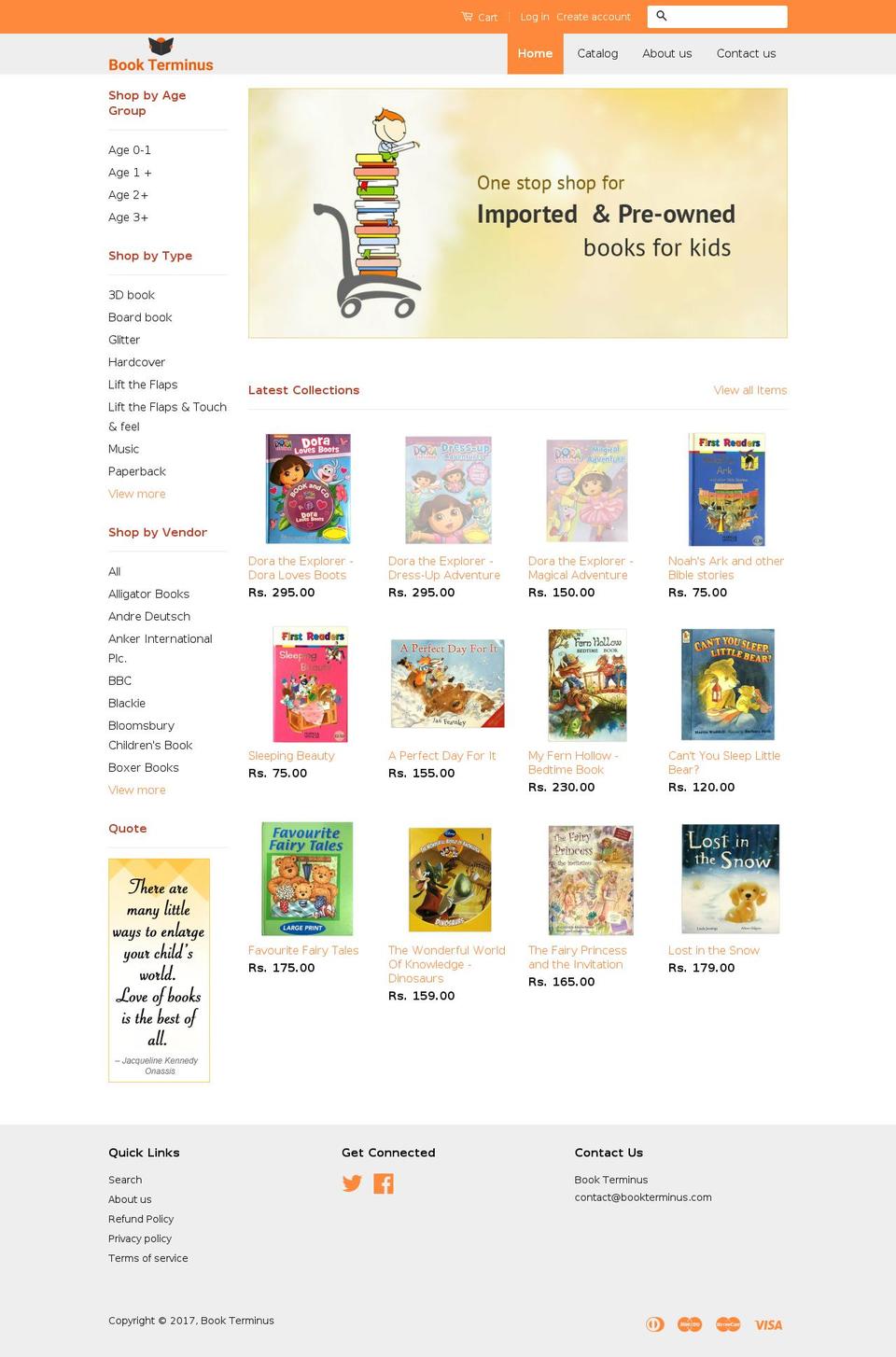 bookterminus.com shopify website screenshot