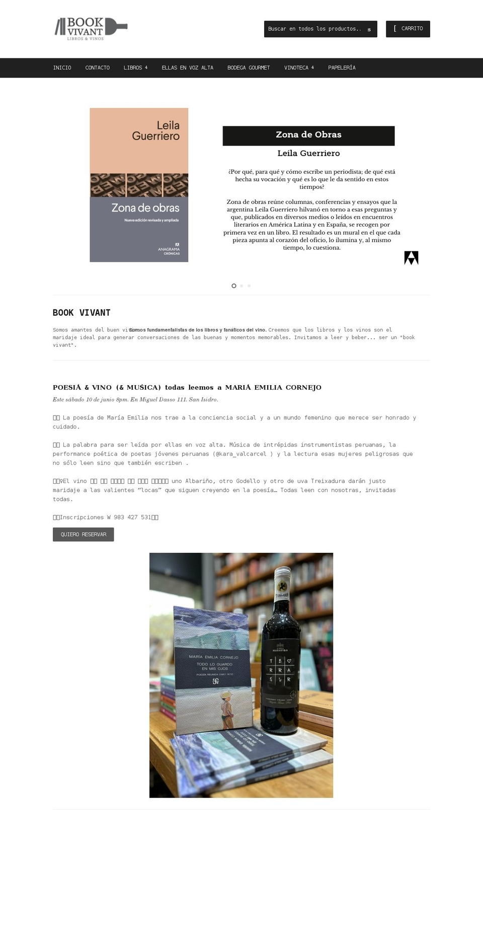 bookvivant.com shopify website screenshot