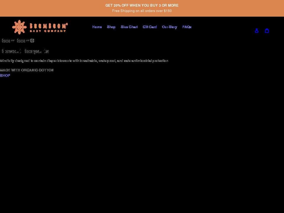 boomboombabyco.com shopify website screenshot