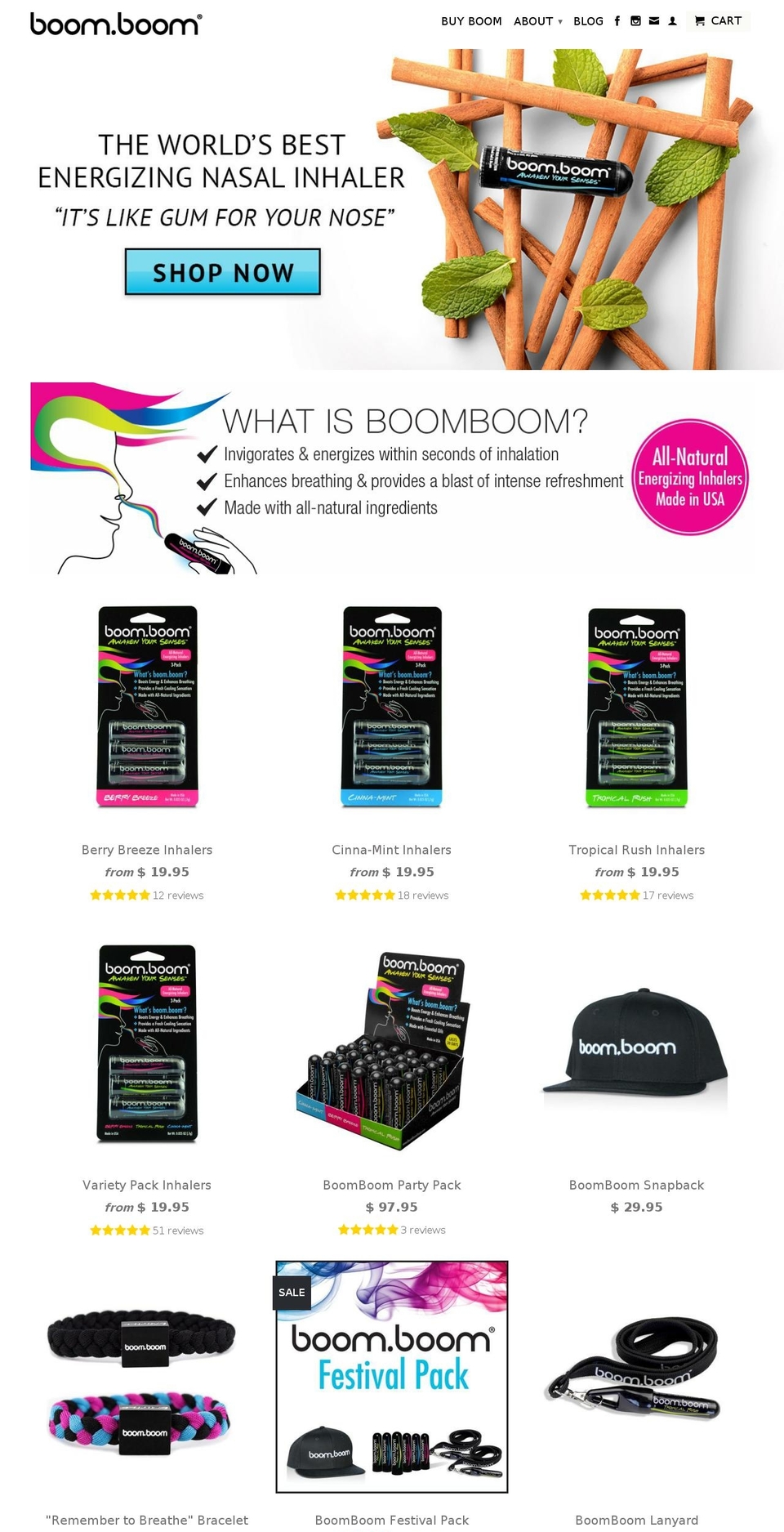 boomboomenergy.com shopify website screenshot