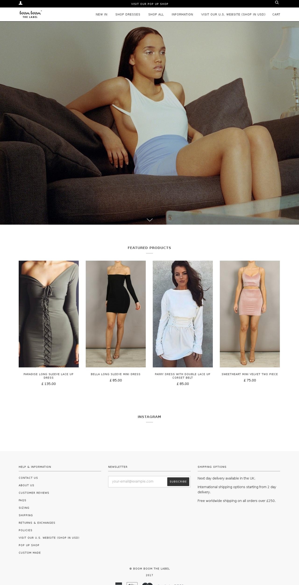 boomboomthelabel.com shopify website screenshot