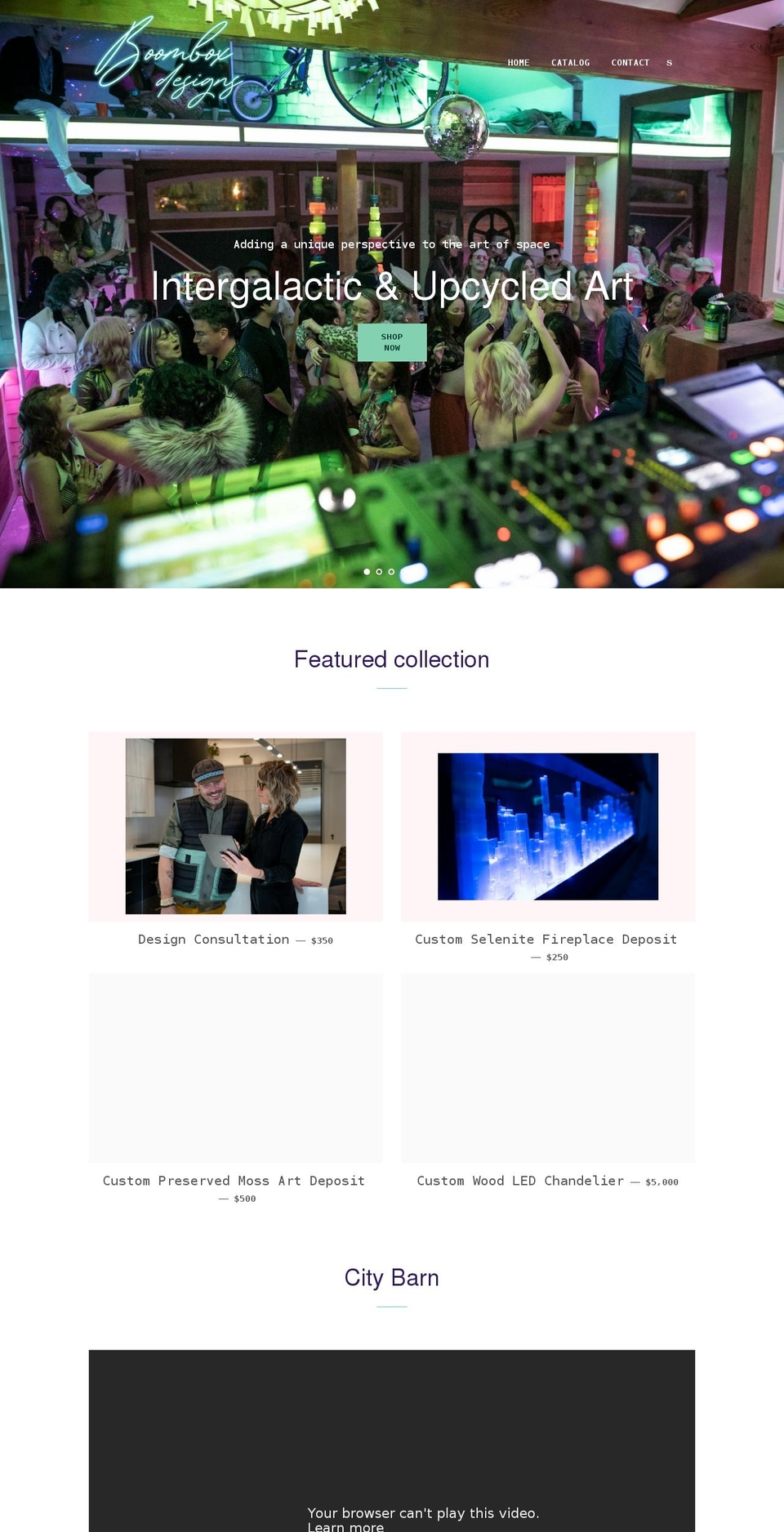 boomboxdesigns.com shopify website screenshot