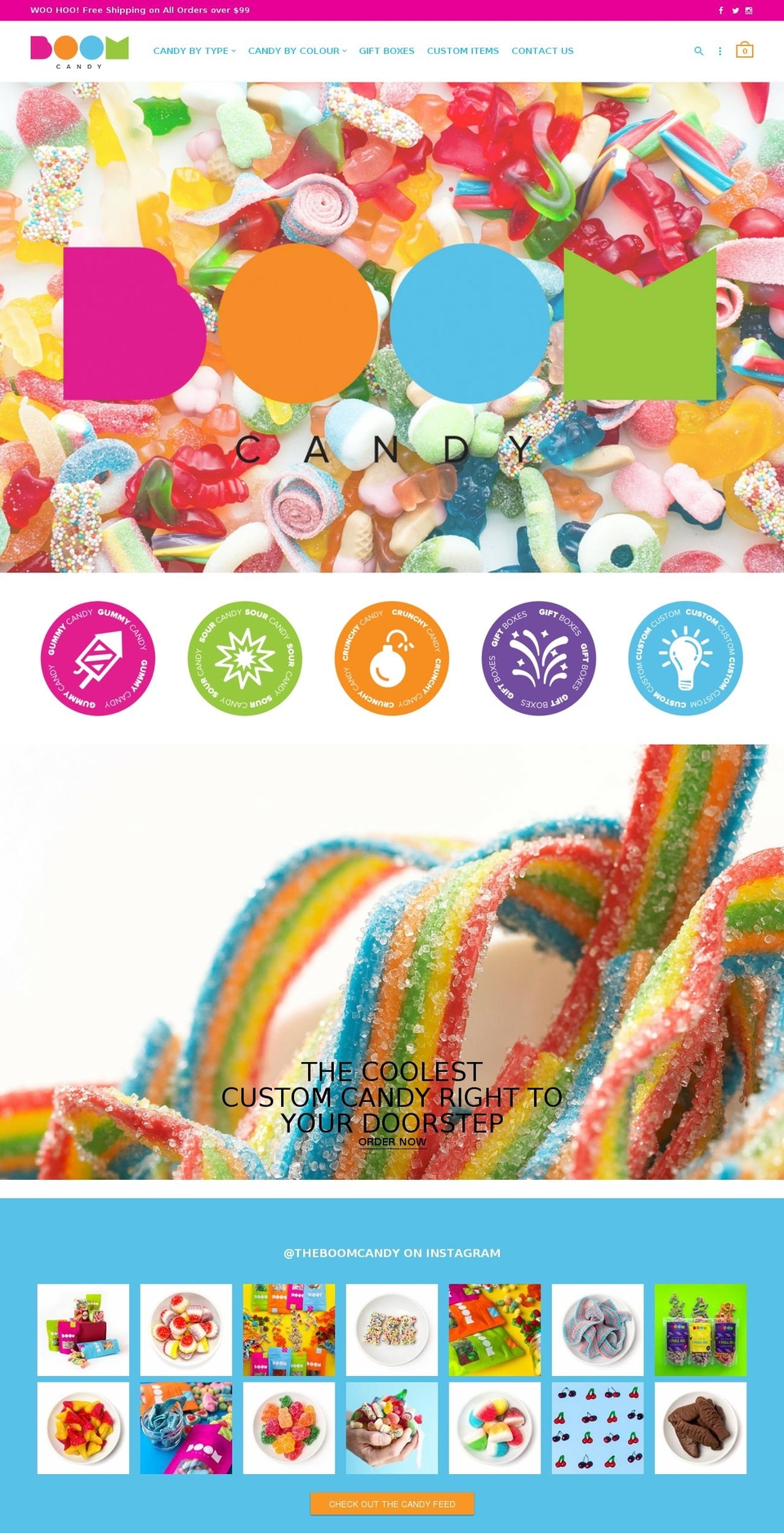 boomcandy.com shopify website screenshot