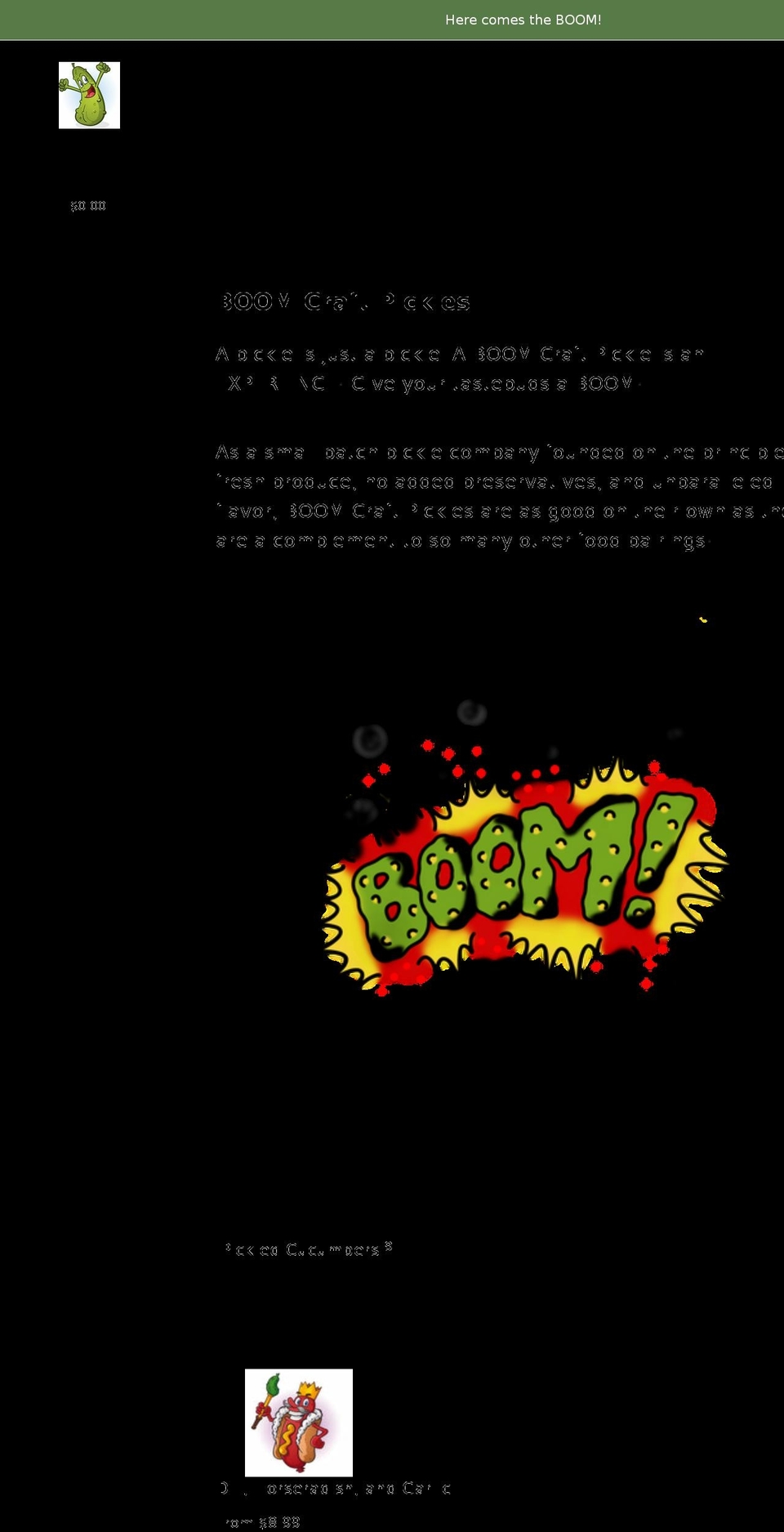 boomcraftpickles.com shopify website screenshot