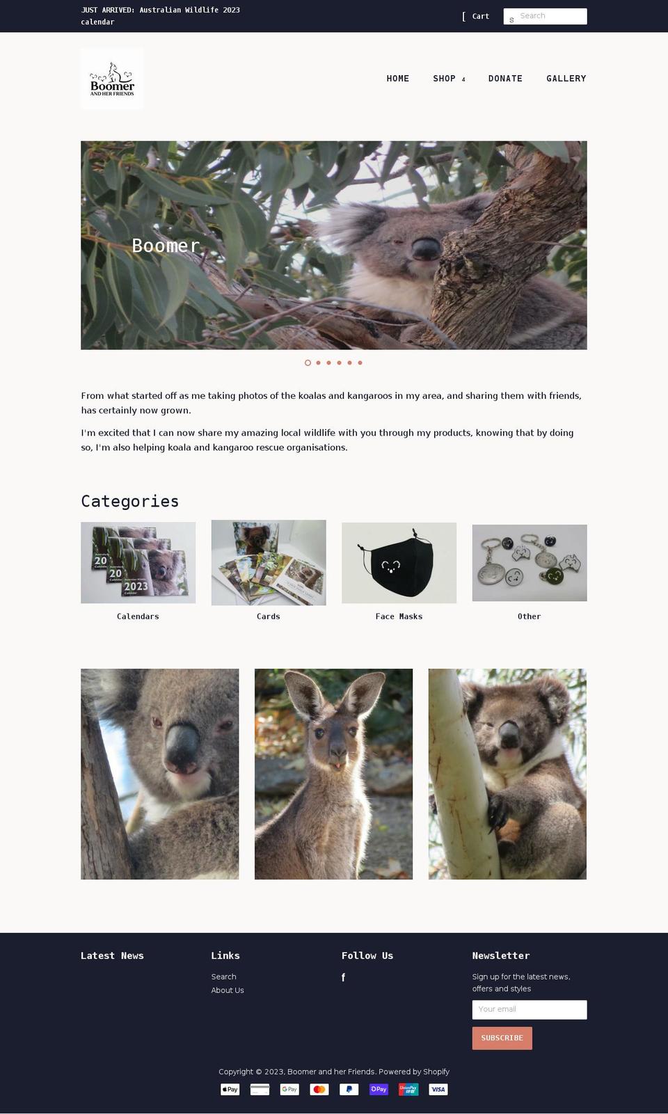 boomerandherfriends.com shopify website screenshot