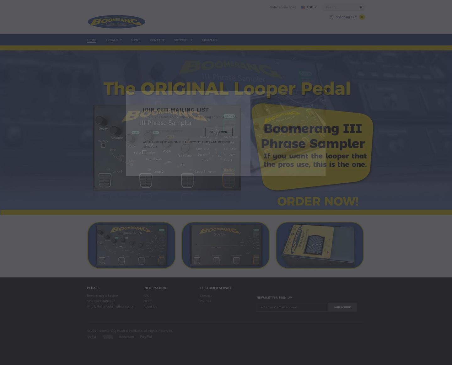 boomeranglooper.com shopify website screenshot