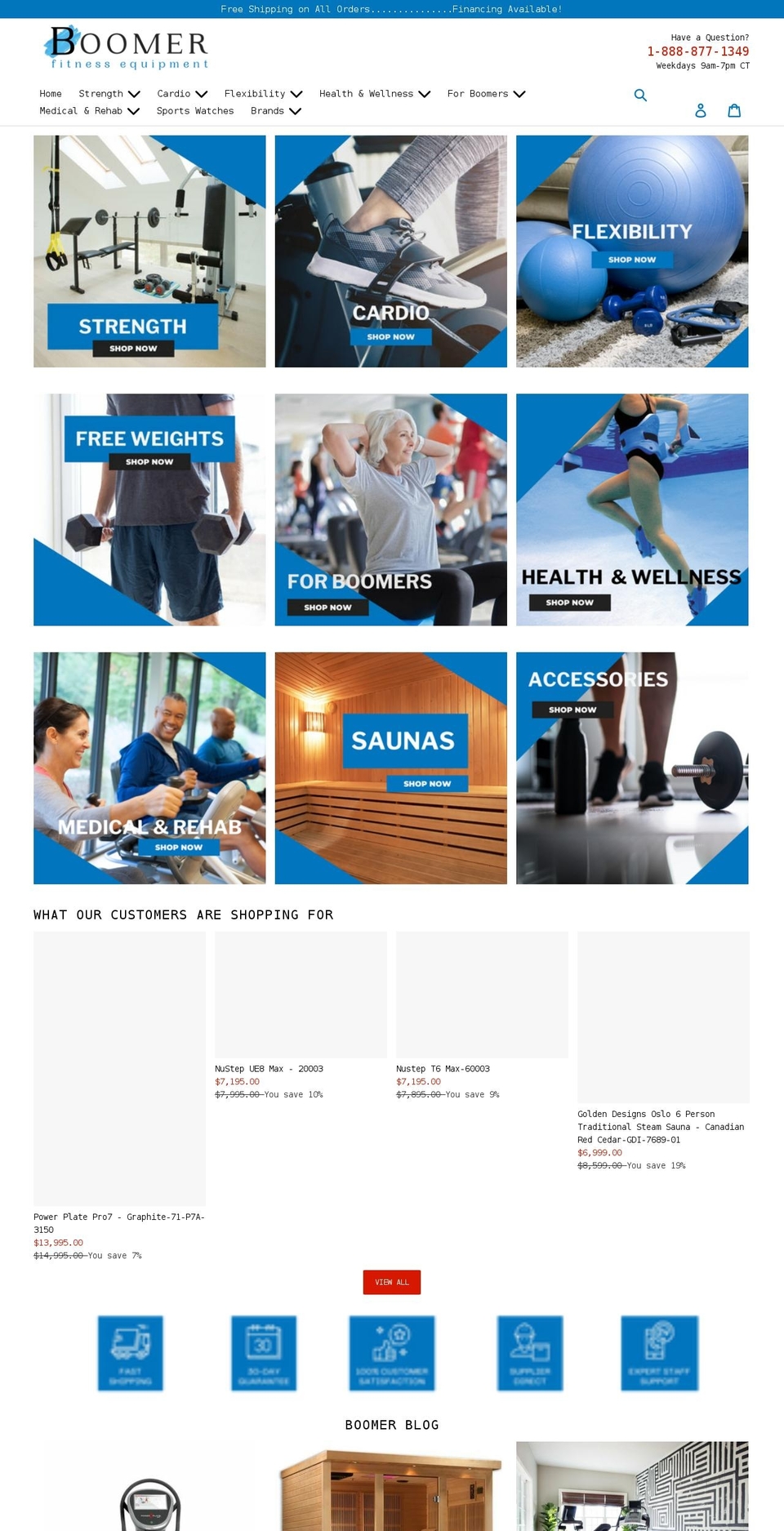 boomerfitnessequipment.com shopify website screenshot