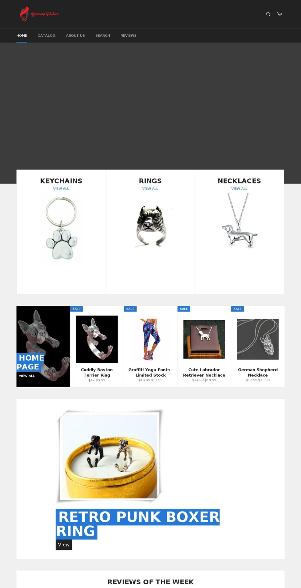 boomingfashion.net shopify website screenshot