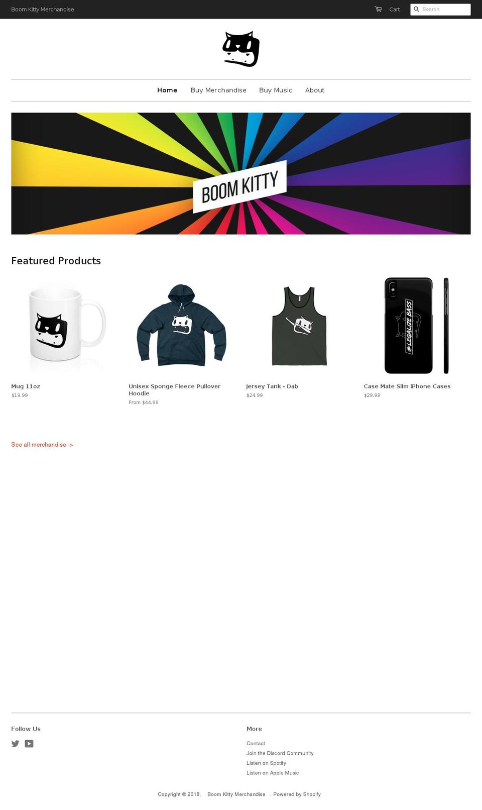 boomkitty.store shopify website screenshot