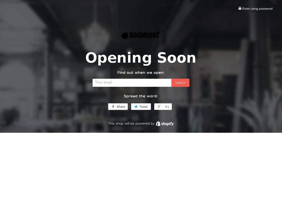 boomloot.myshopify.com shopify website screenshot