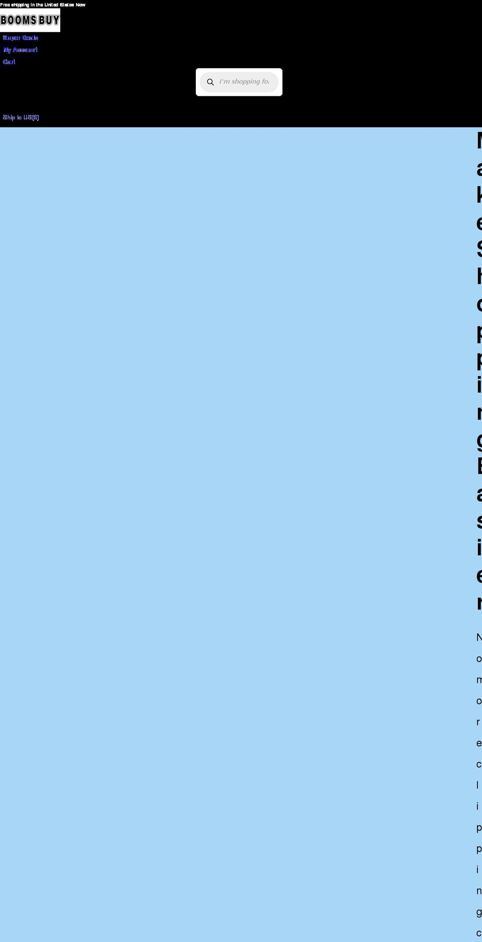 boomsbuy.com — Shopify storefront screenshot