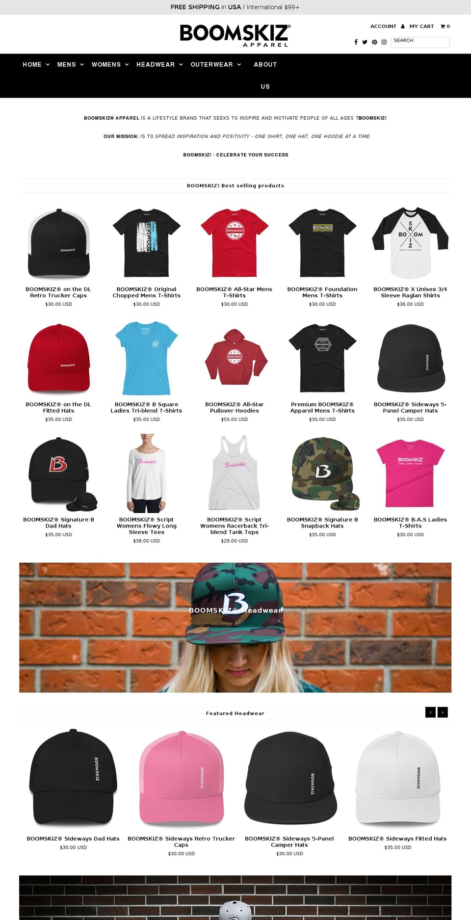 boomskiz.clothing shopify website screenshot