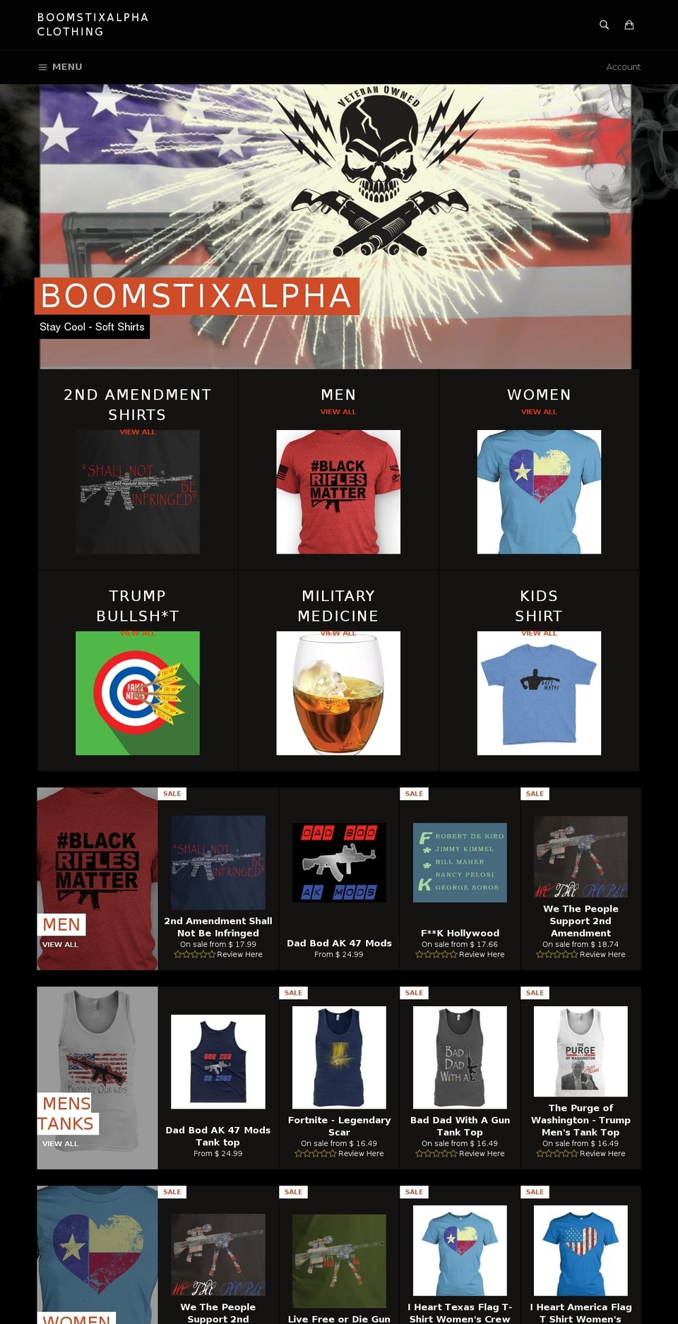 boomstixarmament.com — Shopify storefront screenshot