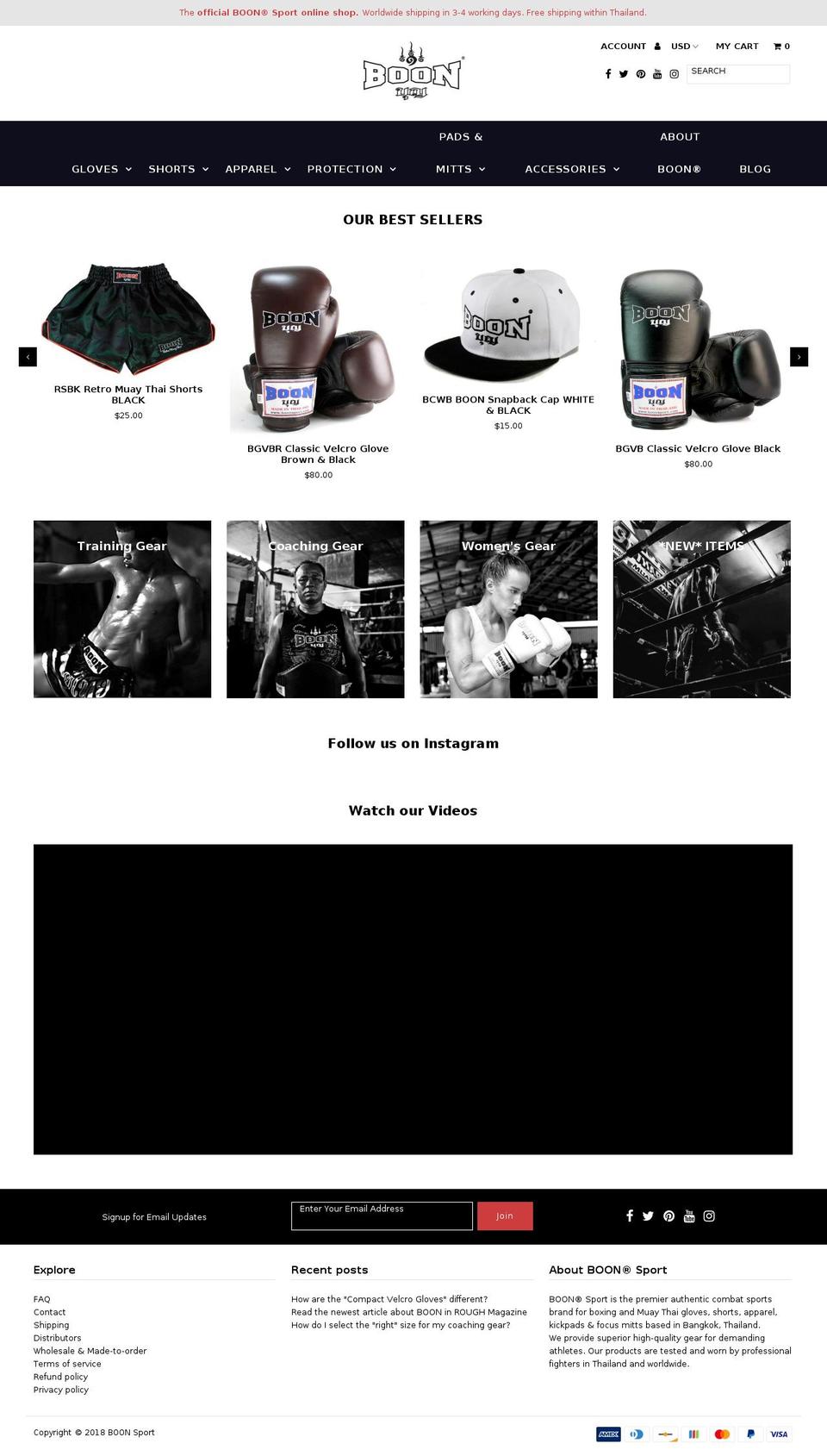 BOON Sport Shop Shopify theme site example boon-shop.com