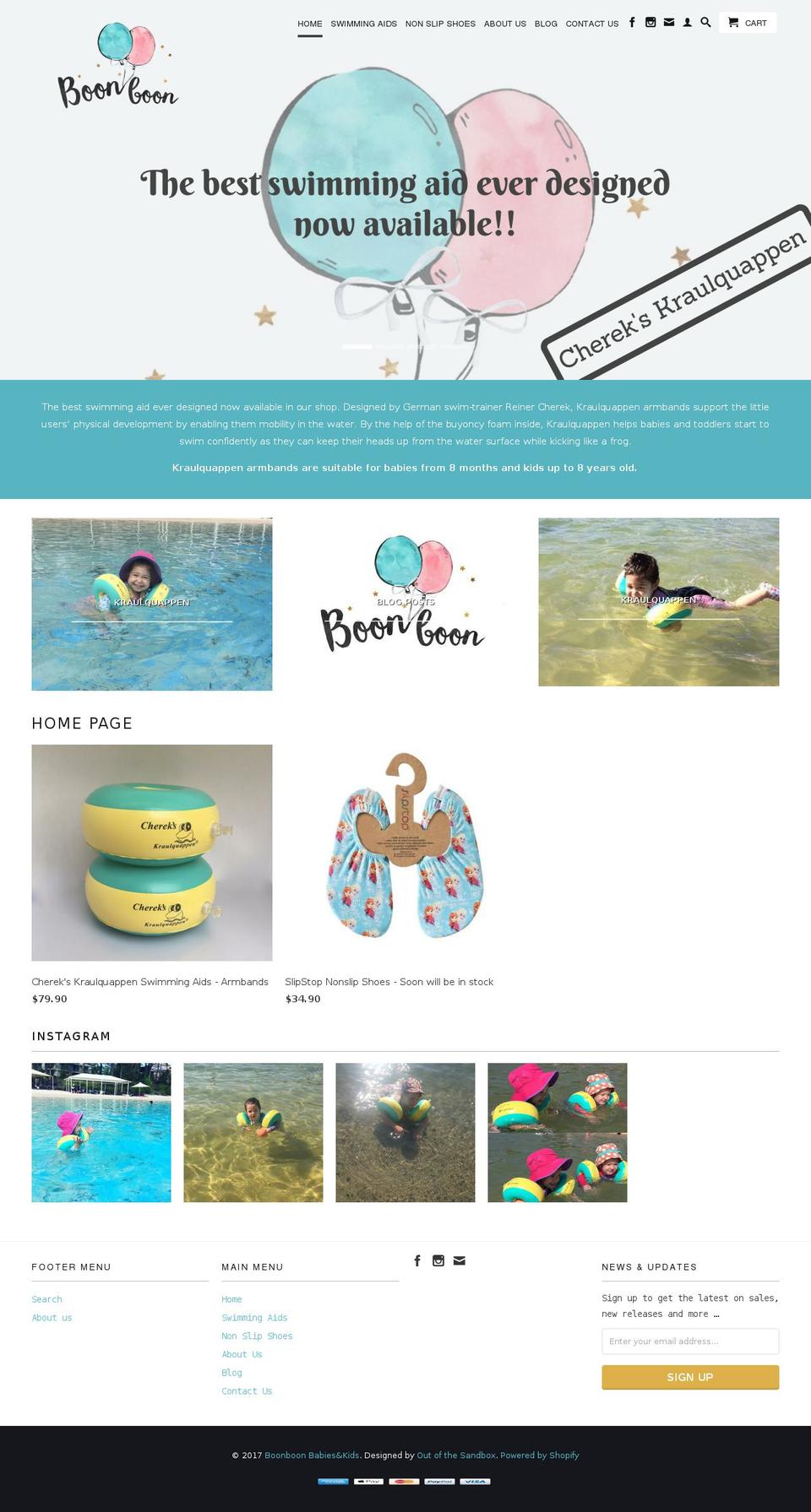 boonboon.com.au shopify website screenshot