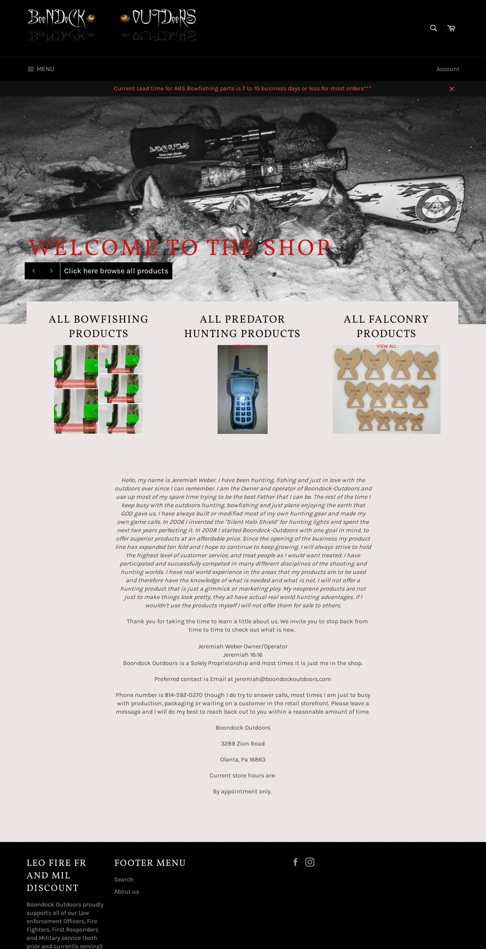 boondockoutdoors.myshopify.com shopify website screenshot