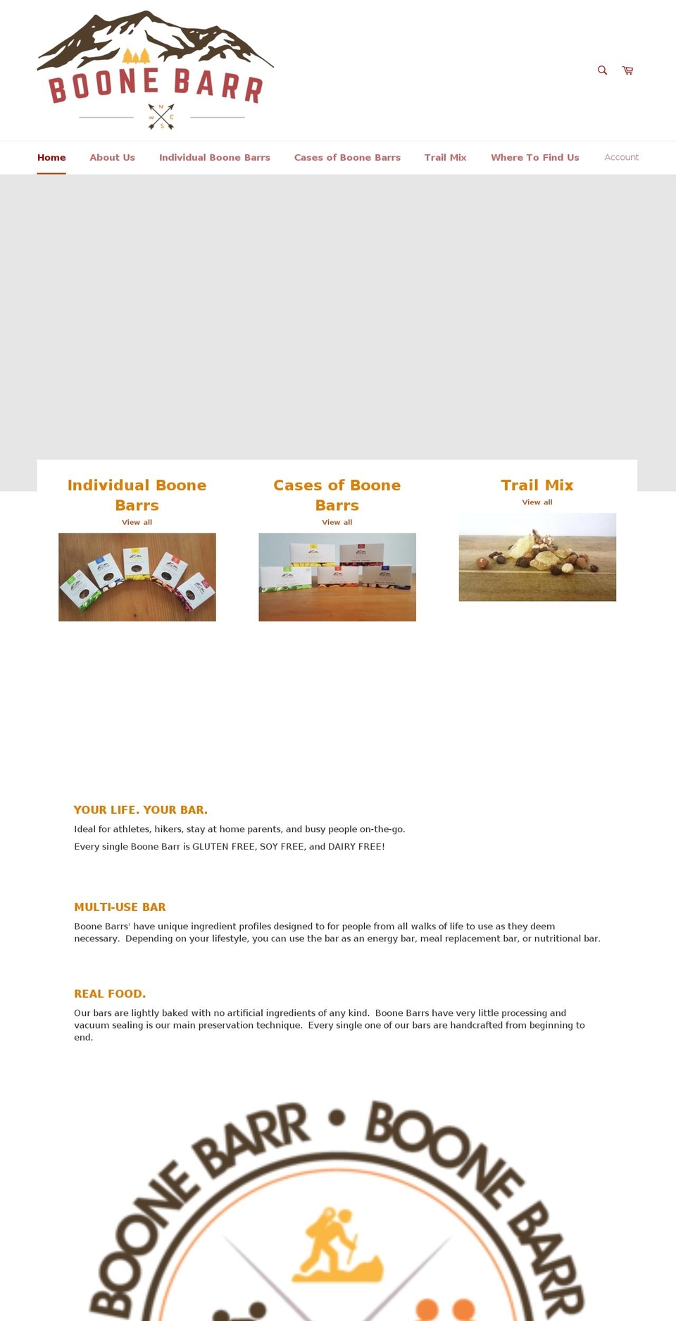 boonebar.com shopify website screenshot